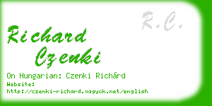 richard czenki business card
