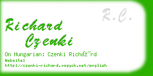 richard czenki business card